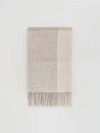 Czapki damskie - Reserved - Szalik w kratę z frędzlami - kremowy - miniaturka - grafika 1