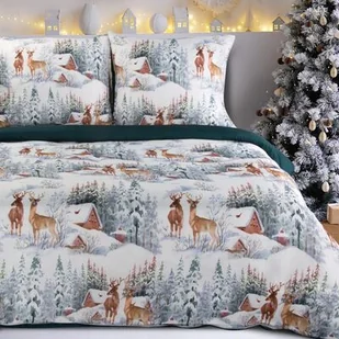 Komplet pościeli świątecznej Fairyland zimowy krajobraz 160 x 200 cm + 2 poszewki na poduszkę - Pościel - miniaturka - grafika 1