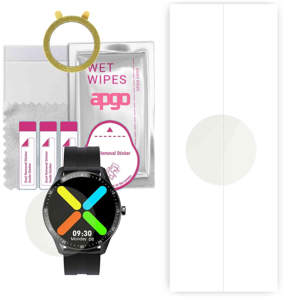 1x Folia hydrożelowa MATOWA do Watchmark Outdoor WG1 - apgo Smartwatch Hydrogel MATTE Protection Ochrona na ekran smartwatcha