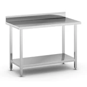 Stoły warsztatowe - B2B Partner Stół roboczy ze stali nierdzewnej z półką, 1200 x 600 x 850 mm WT-C100819 - miniaturka - grafika 1