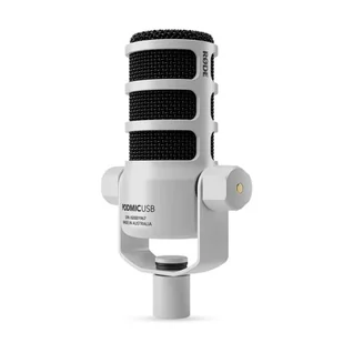 RODE PodMic USB White - Mikrofon Dynamiczny Podcast - Kamery cyfrowe - akcesoria - miniaturka - grafika 1