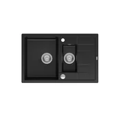 Zlewozmywaki - Quadron HB8224U7-BS_P2O Morgan 156 Pure carbon (czarny mat/stalowy) - miniaturka - grafika 1