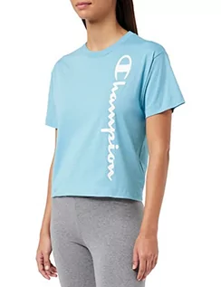 Koszulki i topy damskie - Champion American Classics Boxy T-Shirt damski, turkusowy, XS - grafika 1