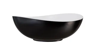 Wanna wolnostojąca Besco Siya 172x100 cm odlew mineralny czarny połysk klik-klak czyszczony od góry biały WMD-172-SWW - Wanny Wanna wolnostojąca Besco Siya 172x100 cm odlew mineralny czarny połysk klik-klak czyszczony od góry biały WMD-172-SWW - Wanny - miniaturka - grafika 1