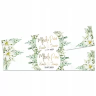 Wesele i ślub - 2x TABLICA NA SAMOCHÓD ŚLUB WESELE LIŚCIE IMIONA - miniaturka - grafika 1