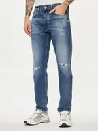 Spodnie męskie - Pepe Jeans Jeansy PM207392 Niebieski Tapered Fit - miniaturka - grafika 1