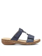 Klapki i japonki damskie - Rieker Klapki 628P9-14 Granatowy - miniaturka - grafika 1