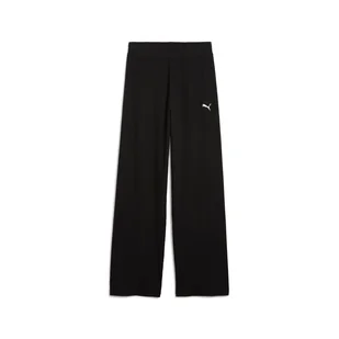 Damskie Spodnie PUMA ESS ELEVATED HIGH-WAIST STRAIGHT LEG RIB PANT 68502501 – Czarny - Spodnie damskie - miniaturka - grafika 1