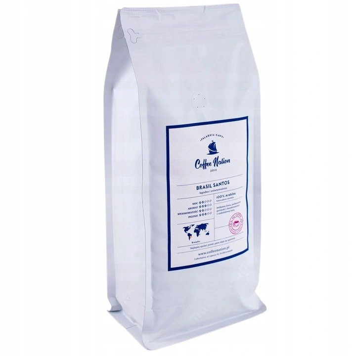 Kawa ziarnista Coffee Nation Brasil Santos 1 kg