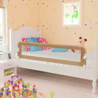 Zabezpieczenia dla dzieci - VIDAXL, Barierka do łóżeczka dziecięcego, Taupe, 42x150 cm - miniaturka - grafika 1