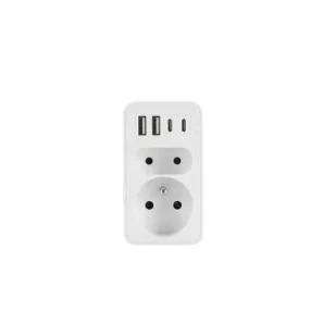 Plast-Rol Rozgałęźnik dwukrotny 2xusb + 2xusb c - Przedłużacze i rozgałęźniki - miniaturka - grafika 1