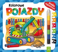 Kolorowanki, wyklejanki - Aksjomat Kolorowe pojazdy. Kredka segmentowa Sylwia Kajdana - miniaturka - grafika 1