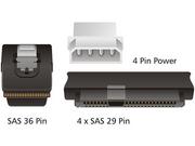 Kable komputerowe i do monitorów - Impakt KABEL SAS 36PIN X4->SAS 29PIN 1M DELOCK - miniaturka - grafika 1