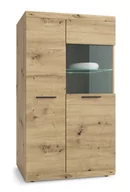 Inne meble do salonu - Witryna Niska Carrara 1D1W/Ala Dąb Artisan - miniaturka - grafika 1
