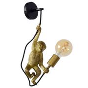 Lampy ścienne - Lucide Dekoracyjny kinkiet CHIMP 10202/01/30 małpka złota czarna 10202/01/30 - miniaturka - grafika 1