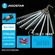 Oświetlenie świąteczne - Lampki choinkowe Aigostar Niskonapięciowe 50-centymetrowe lampki choinkowe deszcz meteorytów zimne Niskonapięciowe 50-centymetrowe lampki sznurkowe deszcz meteorytów, - miniaturka - grafika 1