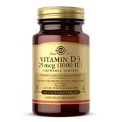 Witaminy i minerały - Solgar Witamina D3 1000 IU do ssania 100 pastylek do ssania - miniaturka - grafika 1