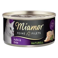 Mokra karma dla kotów - Miamor Feine Filets Naturelle, 6 x 80 g, kurczak z kaczką - miniaturka - grafika 1