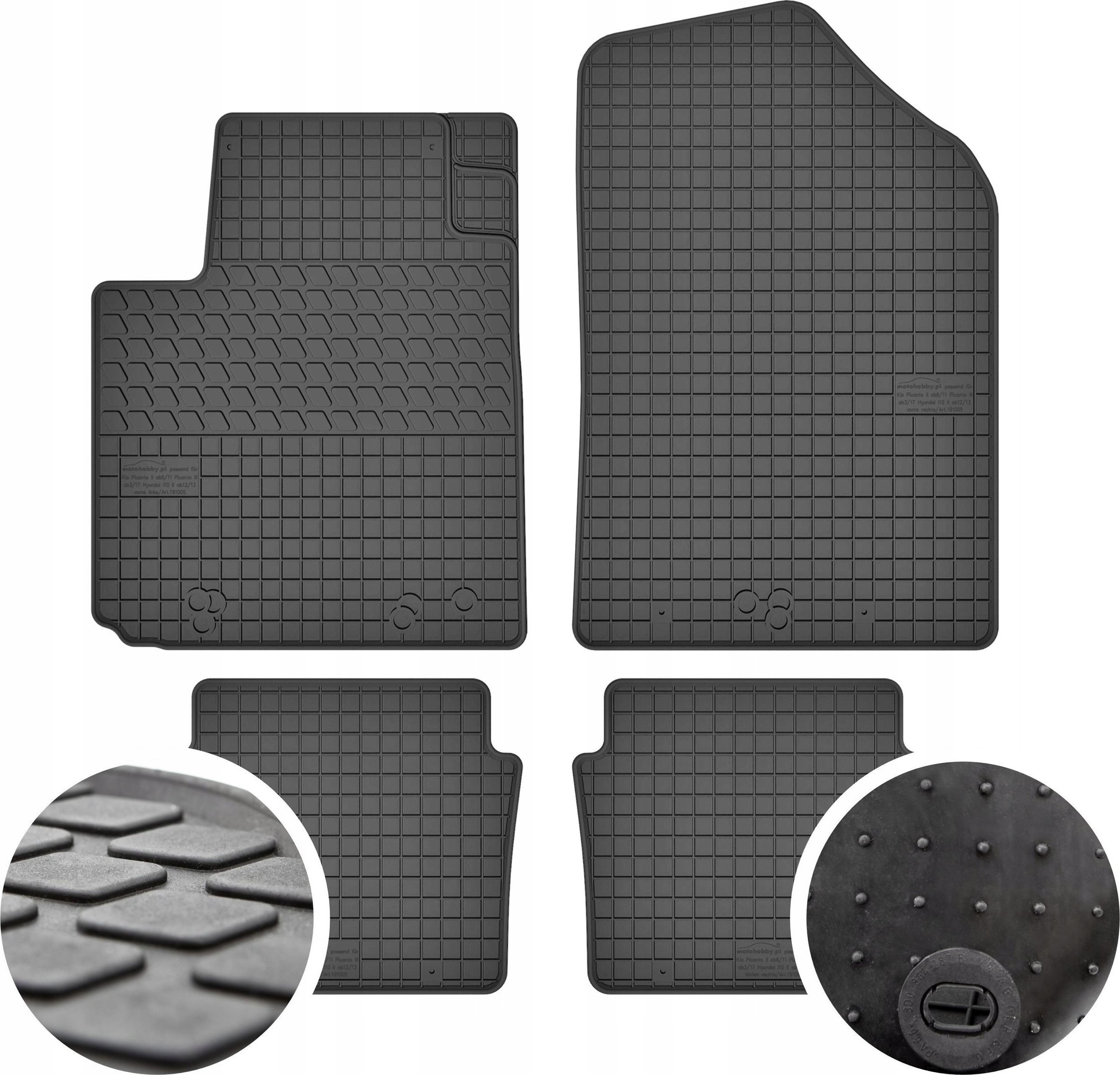 GeyerHosaja Dywaniki gumowe do Kia Picanto II 2011-2018