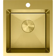 Zlewozmywaki - Mexen Solix zlewozmywak stalowy 1-komorowy 400 x 450 mm, złoty HC - 6401401000-55HC - miniaturka - grafika 1