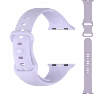 Pasek Bizon Strap Watch Silicone do Apple Watch 42/44/45/49 mm, jasnofioletowy - Akcesoria do smartwatchy - miniaturka - grafika 1