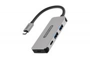 Adaptery i przejściówki - Sitecom Hub USB-C 4 por 2xUSB-A + 2XUSB-C 5Gbps - miniaturka - grafika 1