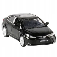 Zabawki zdalnie sterowane - TOYOTA COROLLA HYBRID METALOWY MODEL SAMOCHODU 1:32 DŹWIĘK ŚWIATŁO CZARNY - miniaturka - grafika 1