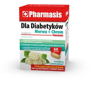 Pharmasis DLA DIABETYKÓW MORWA + CHROM 60 szt. - Leki dla diabetyków - miniaturka - grafika 1