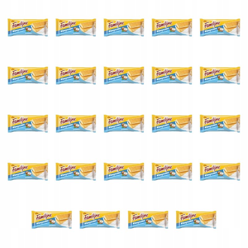 Wafle Kokosowe Familijne Deser Ciasteczka X24