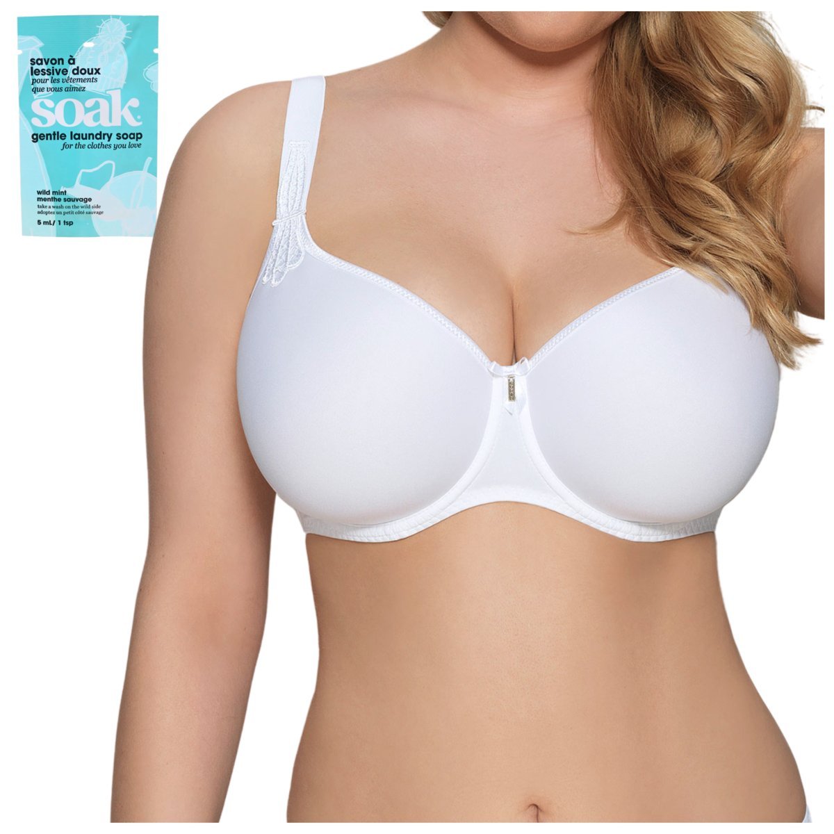 Biustonosz stanik usztywniany gładki biały Corin Virginia 17871 Spacer 80D