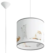 Lampy sufitowe - Dekoracyjna lampa sufitowa wisząca w koty dla dzieci - 3X A590 S9-C02 - miniaturka - grafika 1