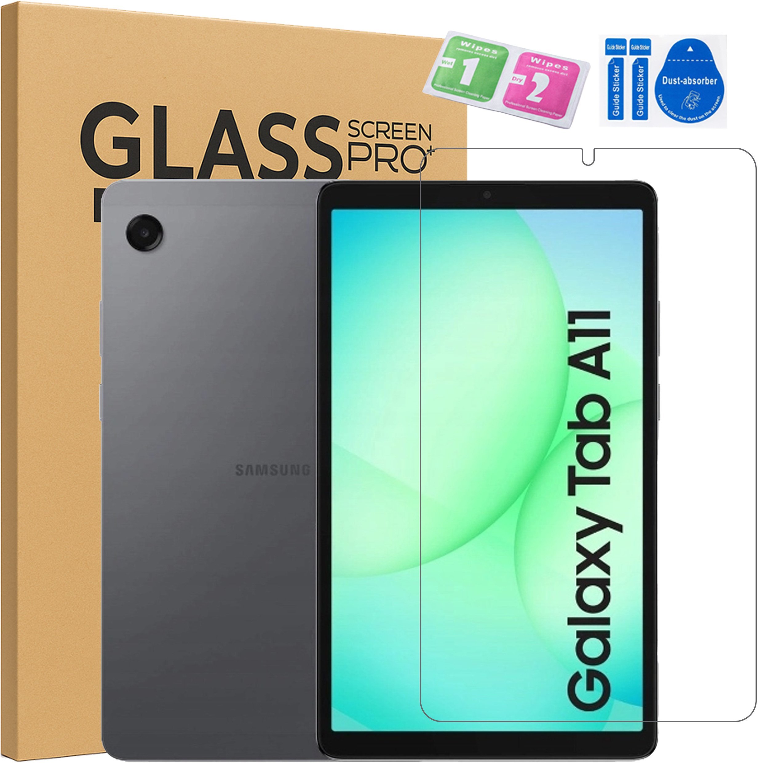 SUPERO Szkło hartowane do Samsung Galaxy Tab A11 SM-X110 / A9 X135 - ochrona ekranu 9H, pełne pokrycie, oleofobowe