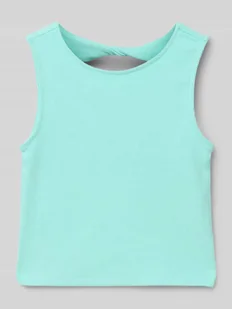 Top o kroju slim fit z wycięciem z tyłu - Koszulki dla dziewczynek - miniaturka - grafika 1