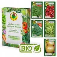 Nasiona i cebule - NASIONA WARZYW PNOS ZESTAW NASION CEBULA SZCZYPIOREK Sałata 5 opakowań - miniaturka - grafika 1