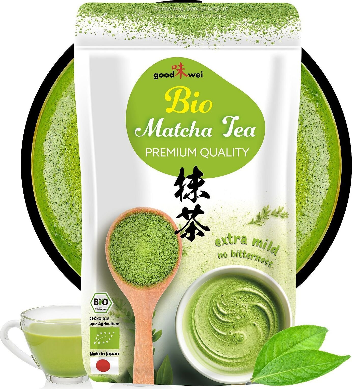 Proszek herbaty Matcha 100g Japońska Zielona Herbata Premium 100% organiczny