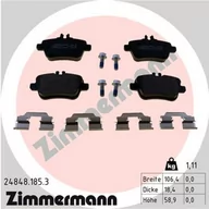 Klocki hamulcowe - Klocki hamulcowe - komplet ZIMMERMANN 24848.185.3 - miniaturka - grafika 1