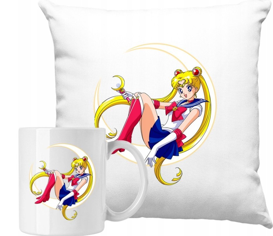 ZESTAW PODUSZKA + KUBEK Sailor Moon Pomysł Na Prezent + IMIĘ #2