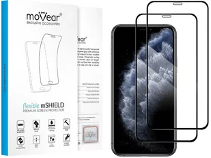 2 szt. | moVear flexible 3D PRO - Pancerne szkło hybrydowe do Apple iPhone 11 Pro / Xs / X (5.8") na Cały Ekran | Premium, fullGlue, 8H+ - Etui i futerały do telefonów - miniaturka - grafika 1