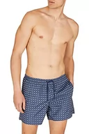 Kąpielówki męskie - Emporio Armani Swimwear Męskie bokserki kąpielowe Emporio Armani Micropattern, granatowe (granatowe mikro wzory), 52, Granatowy mikrowzór - miniaturka - grafika 1