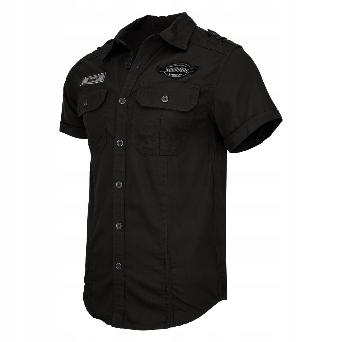 Koszula z krótkim rękawem BRANDIT Luis Vintageshirt black 4XL [4XL]