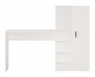 Biurka - HowHomely Biurko z szafką LAURA kolor biały - miniaturka - grafika 1