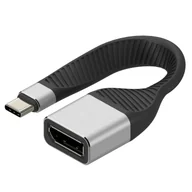 Adaptery i przejściówki - Techly ICOC-USBC-DP12 adapter kablowy 0,131 m USB Type-C DisplayPort Czarny - miniaturka - grafika 1
