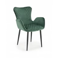 Krzesła - Zielone pikowane krzesło tapicerowane K427 Halmar - miniaturka - grafika 1
