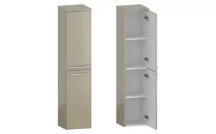 Słupek Łazienkowy RON 30 cm 2D Prawy - Cappuccino Wysoki Połysk - Uchwyty Białe Matowe - Szafki łazienkowe - miniaturka - grafika 1