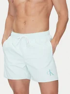 Kąpielówki męskie - Calvin Klein Swimwear Szorty kąpielowe KM0KM01101 Zielony Regular Fit - miniaturka - grafika 1