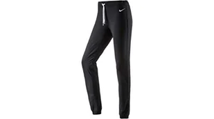 Nike Damskie spodnie z dżerseju z mankietami, czarny/biały/biały, rozmiar XS - Spodnie damskie - miniaturka - grafika 1
