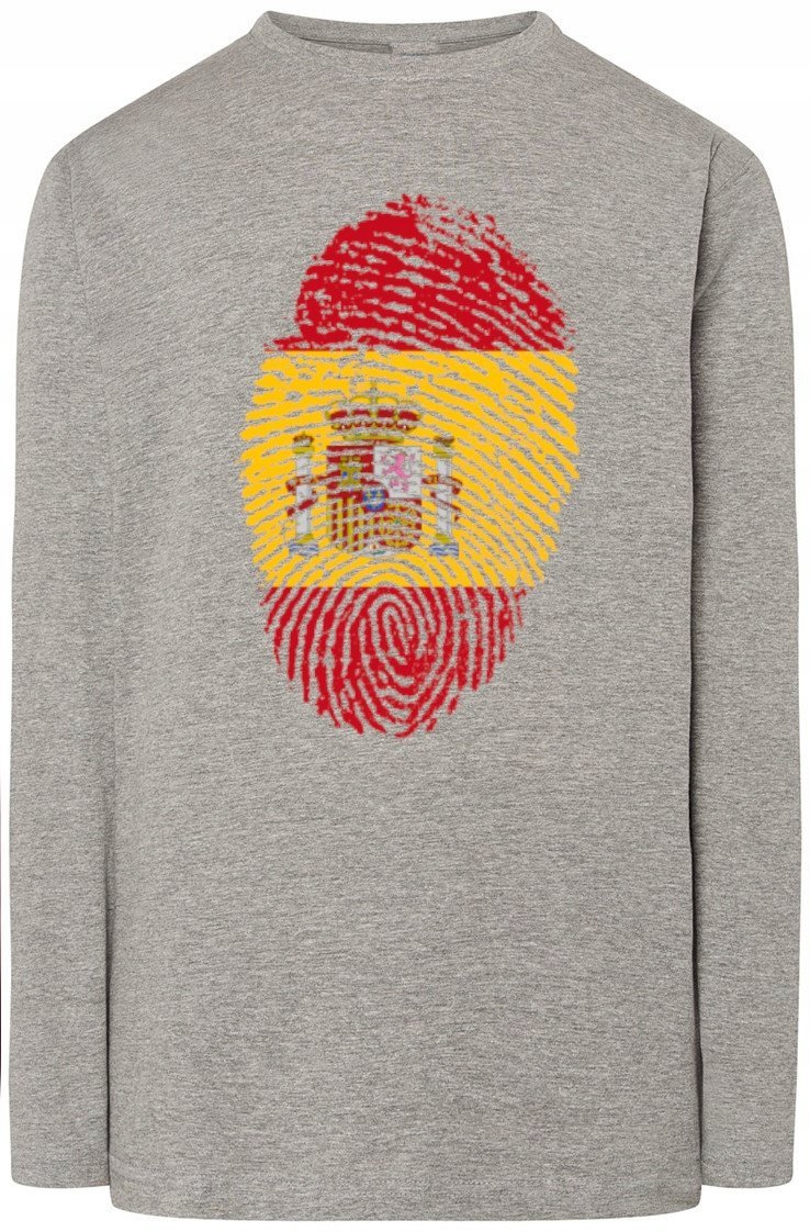 Hiszpania Flaga Odcisk Palca Longsleeve Rozm.4XL