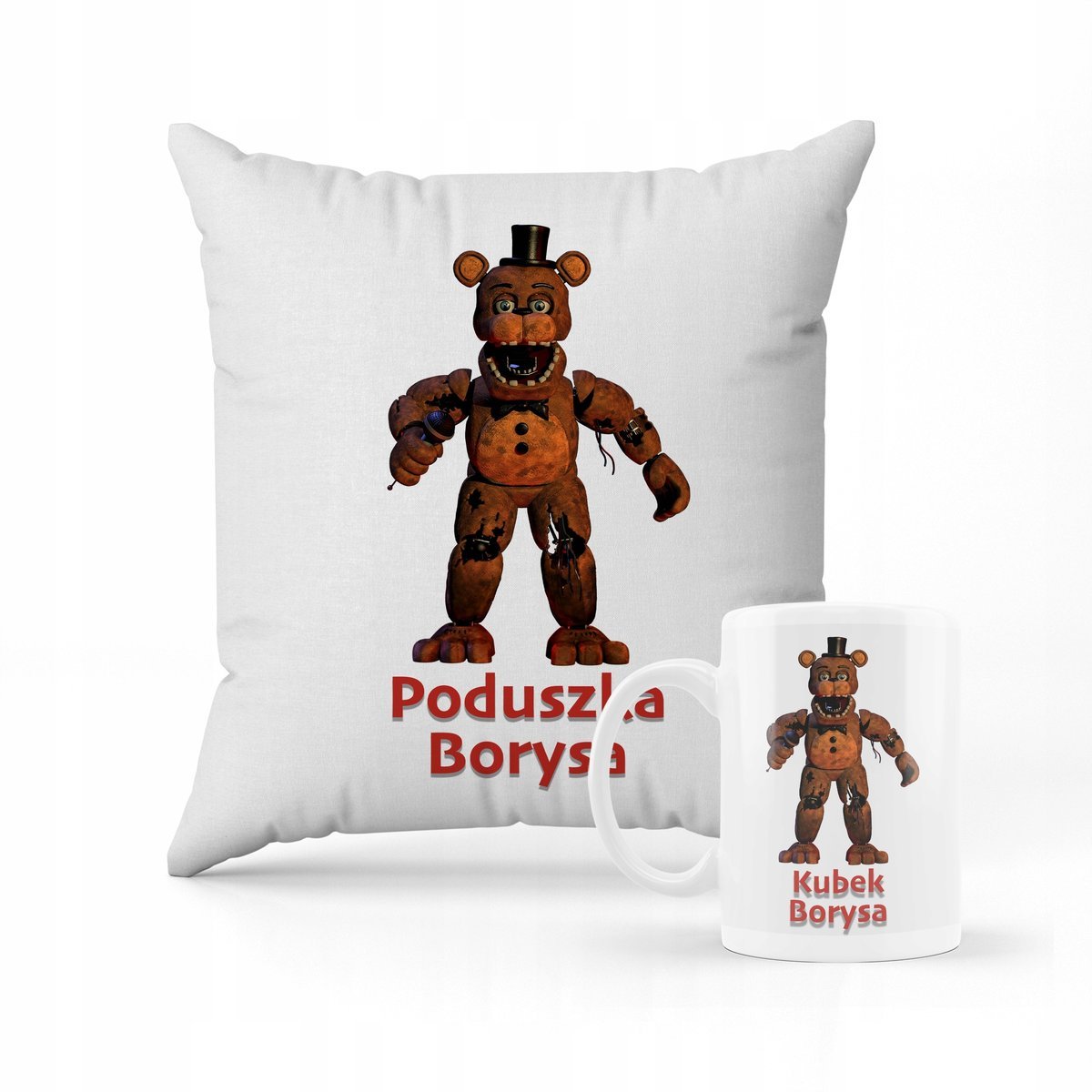Zestaw Poduszka + Kubek Z nadrukiem Five Nights at Freddy's 2023 Horror #11