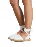Espadryle damskie - TRUFFLE COLLECTION DAMSKIE ESPADRYLE BIAŁE 36 ROB - miniaturka - grafika 1