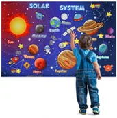 Maty edukacyjne - MATA UKLAD SLONECZNY SOLARNY PLANETY NAUKA I ZABAWA Montessori - miniaturka - grafika 1